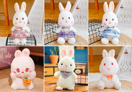 兔年吉祥物设计定制,2023新年可爱兔子毛绒公仔玩具创意生肖玩偶小白兔礼品定做批发