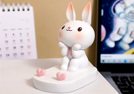 可爱小兔子手机支架,兔年吉祥物衍生品开发设计定制定做,企业年会礼品采购预定